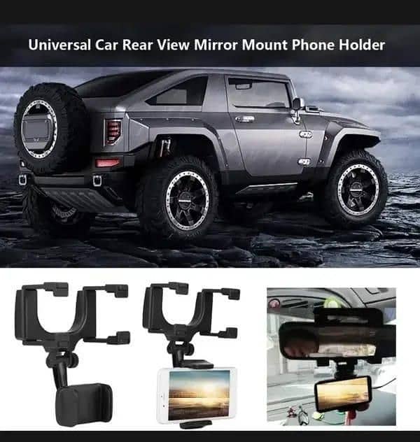 Car back View Mirror Mobile phone Holder 5