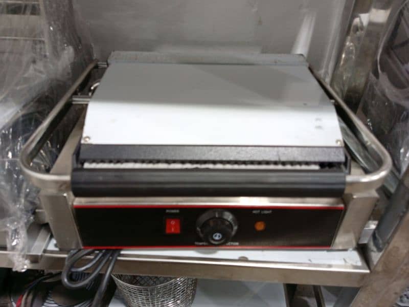 panini press grill/ bun toaster/ electric fryer/ fast food pizza resta 2