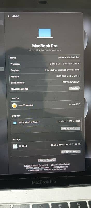 MacBook pro 2017 urgent sale 2