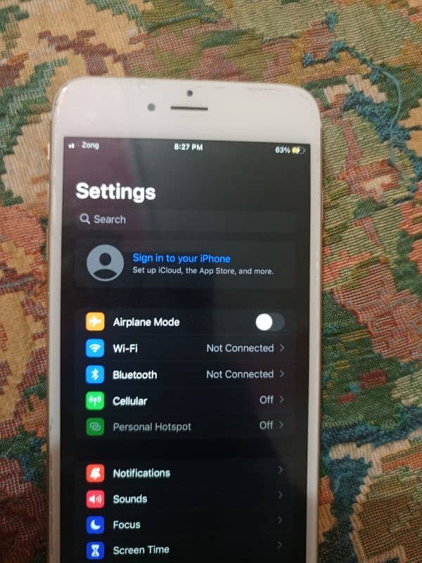 iphone 6spluss official pta aproved only battery change 64gb 0