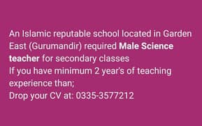 Male Science teacher