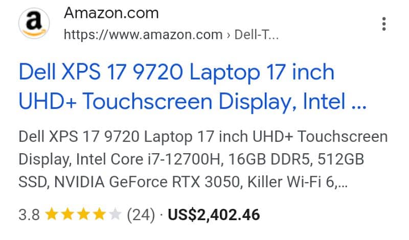 Dell Xps. 17 I7 12th Gen 11