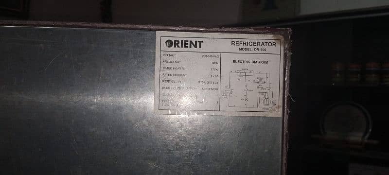 refrigerator Orient model number OR500 2