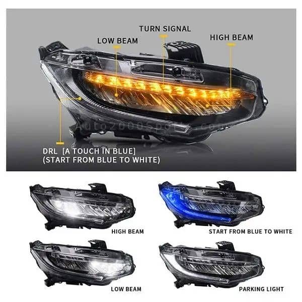 Sports Headlights Backlights Available All Pakistan and japanese model 8