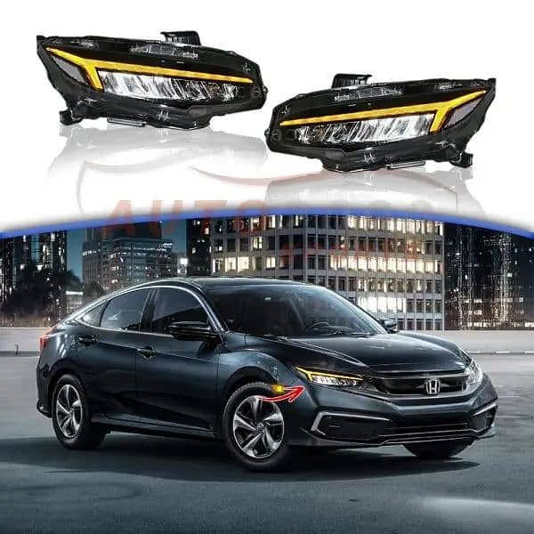 Sports Headlights Backlights Available All Pakistan and japanese model 9