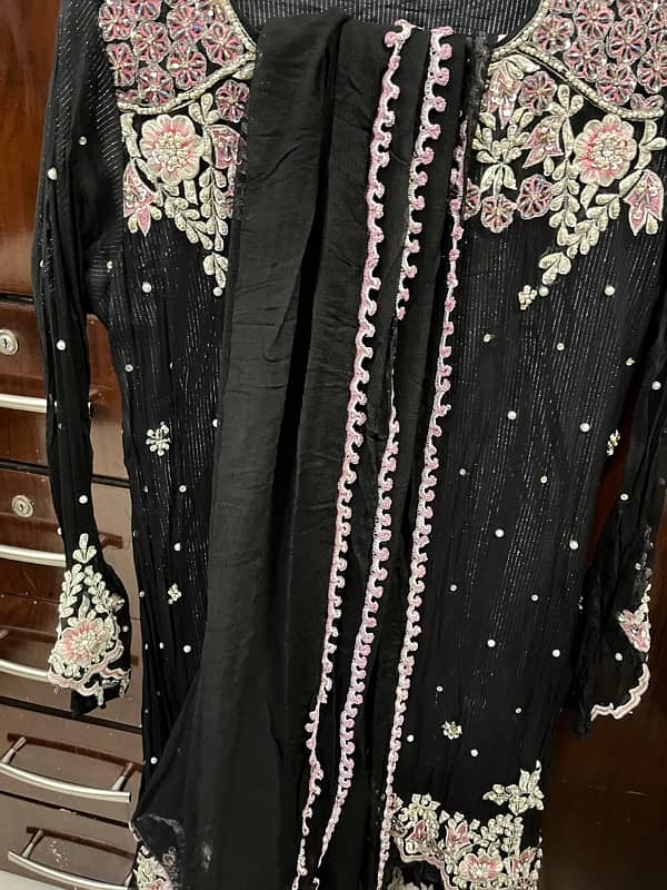 3 piece fully embellished hand work (ada work,tilla,thread work) 5