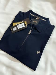 Original Boss - Men's casual navy cotton Polo shirt (branded)