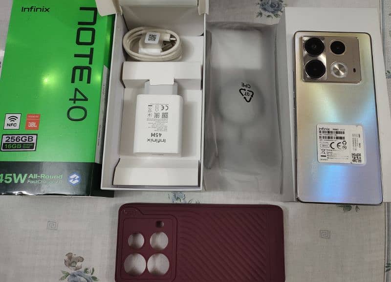 Infinix Note 40 8+8/256gb With Complete Box 8