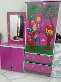 Kids bed and wardrobe with dressing table