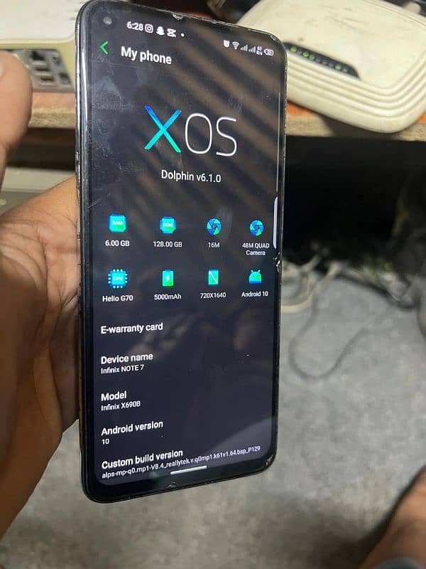 Infinix Note 7 He 6 / 128 10/8 condition 1