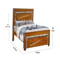 6x3 feet Kikar wood Single bed