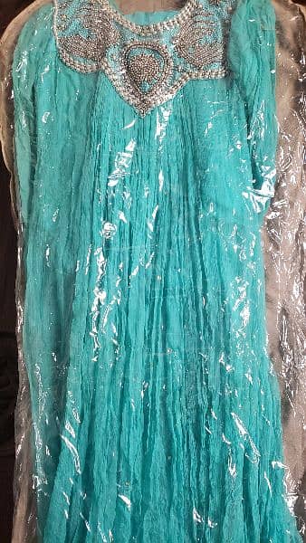 maxi dress mint and red colour 3