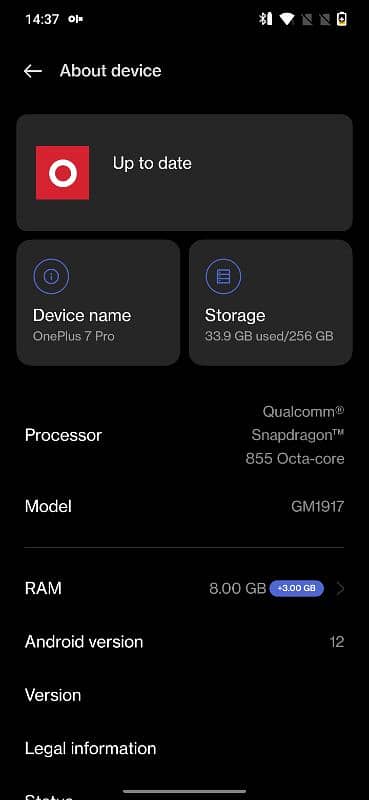 OnePlus 7pro 8+5/256 Non PTA dual sim 9