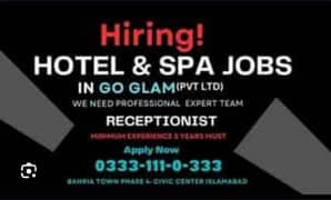 Salon jobs  office Boy job receptionist job hotel job