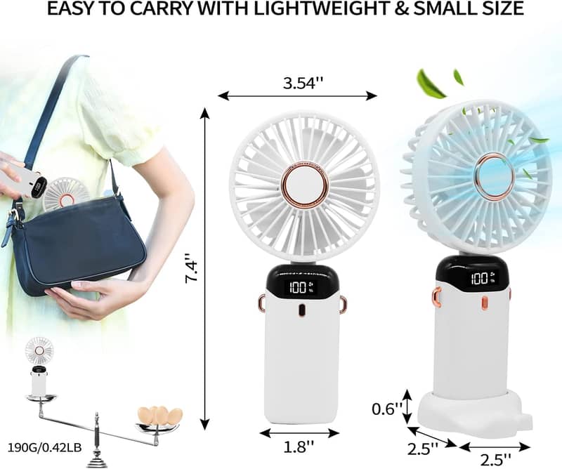 Solar Camping Fan Portable Rechargeable Foldable Hangable Power Bank 14