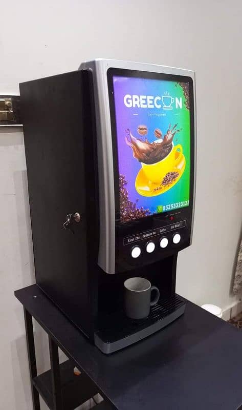 coffee and tea fully automatic vending machines along with premix 3