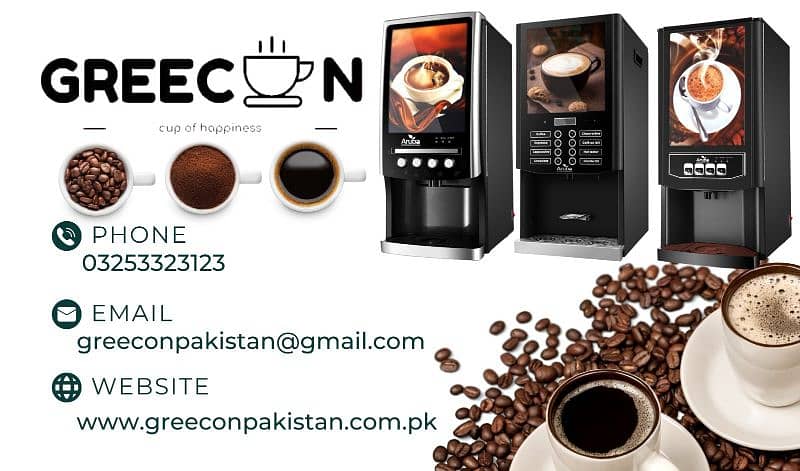 coffee and tea fully automatic vending machines along with premix 6