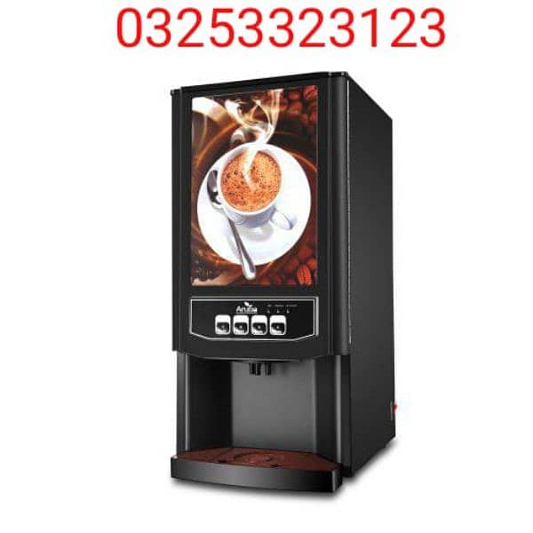 coffee and tea fully automatic vending machines along with premix 7