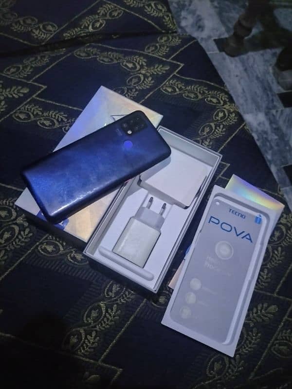 tecno pova 6gb 128gb with box chargr no fult 03217683721 call me 3