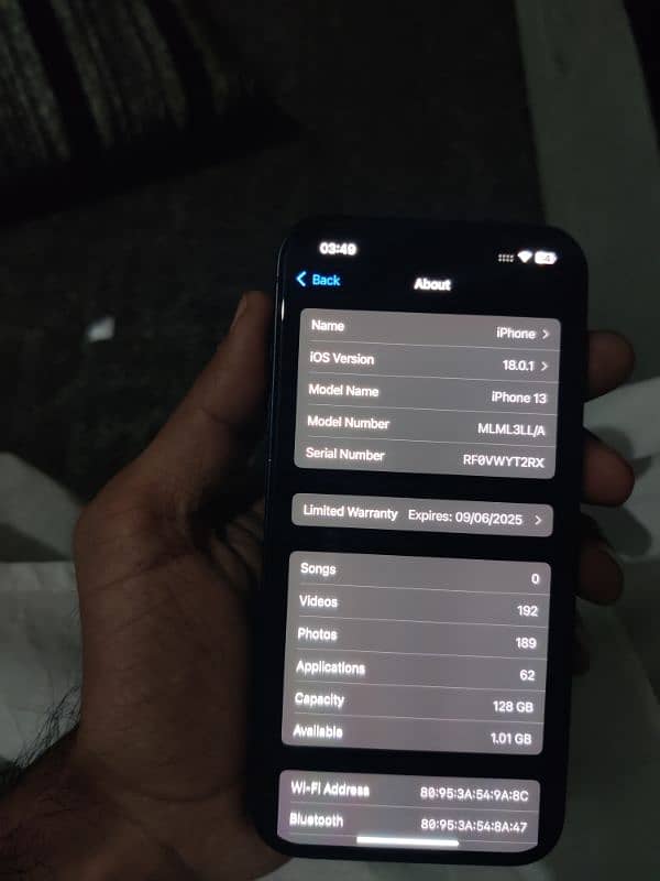 iPhone 13 128gb 100% health non PTA jv 10