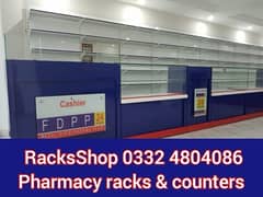 Pharmacy Racks/ Counters/ wall rack/ Store Rack/ Trolleys/ Basket/till