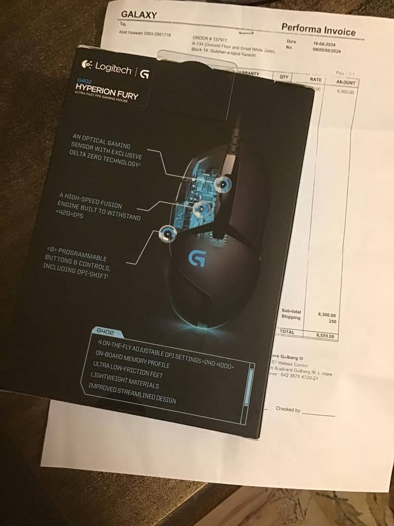 (brand new) Logitech G402 Hyperion Fury Gaming Mouse M. 2 WIFI TO NVME 1