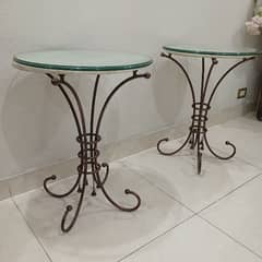 Wrought iron side tables for sale