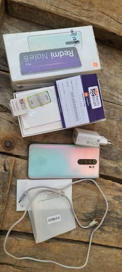 Redmi note 8 pro 6gb ram 128gb complete box 0