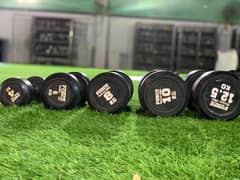 Rubber coated dumbbells