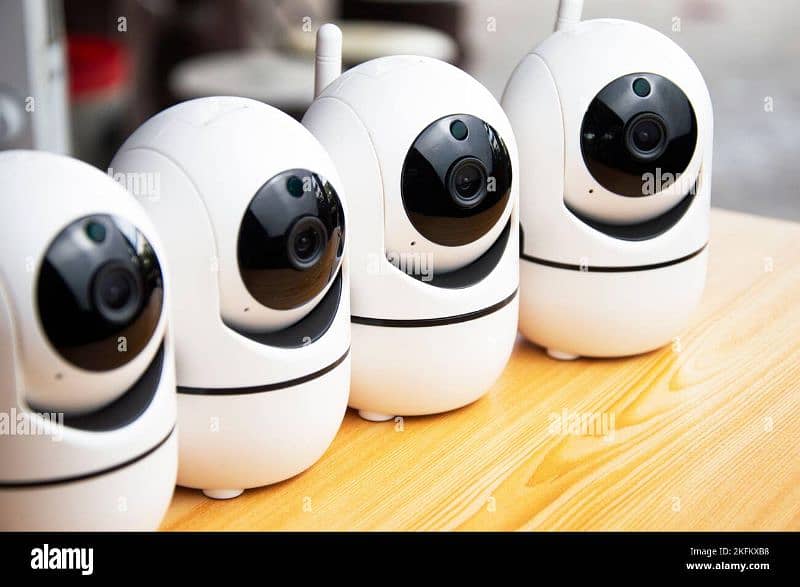 White IP cameras, very popular for security purposes. 2