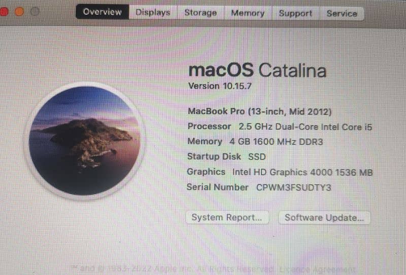 MacBook pro 13 inch 2012 Mid 4