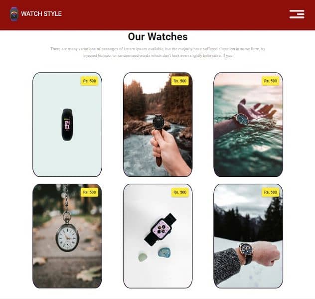 New Watch responsive website for sale 3