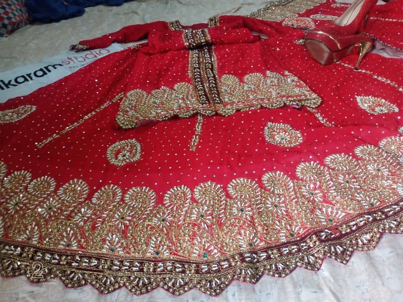 Bridal Dress with Red Heels Full New Condition 4