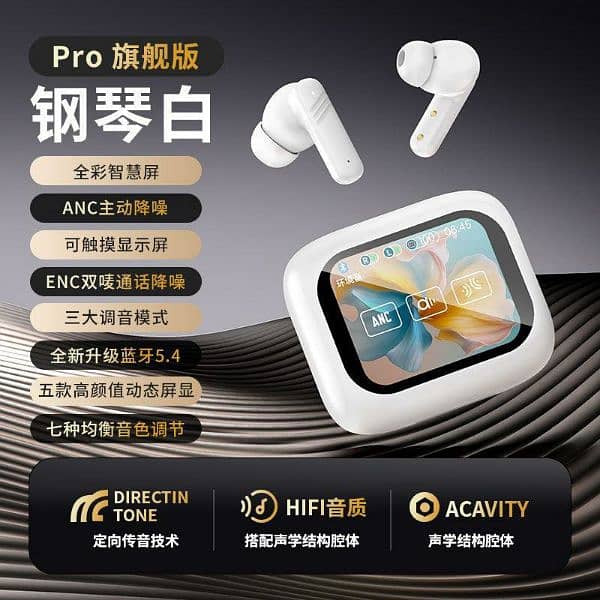 M6 digital hot selling touch control noise cancellation earbuds 2