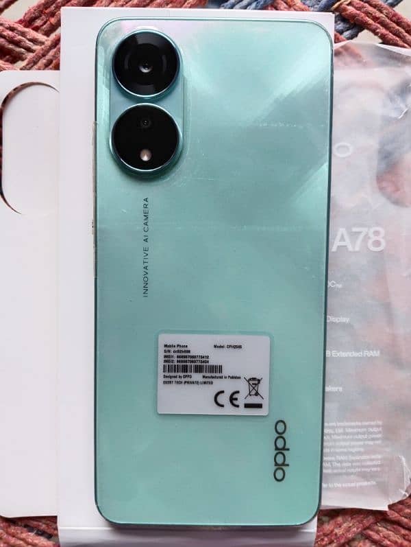 Oppo A78 Just Box Open condition 8+4/256 5