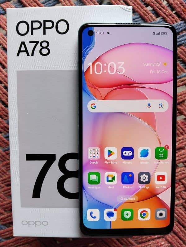 Oppo A78 Just Box Open condition 8+4/256 7