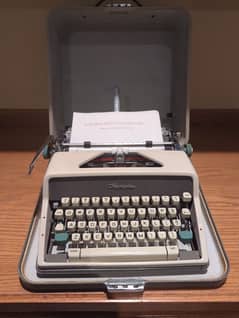 Executive Olympia 1962 Portable Typewriter with Cover Case