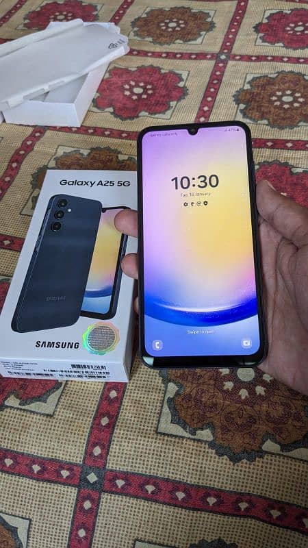 samsung a25 5g full box 8gb ram 256gb only box open full warrenty 5