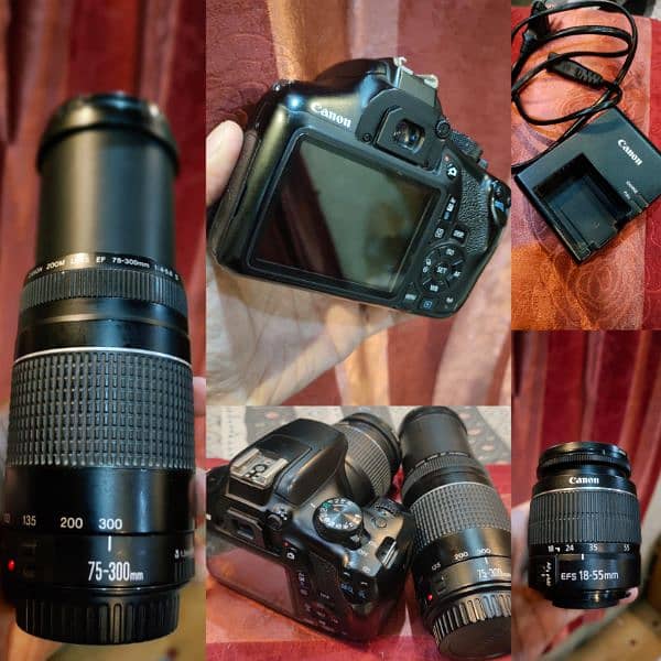 canon 1300d DSLR Camera With 2 Lens 18\55 and 75\300mm 4