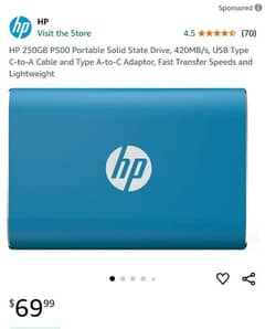 Brand New -HP 250GB P500 Portable Solid State Drive