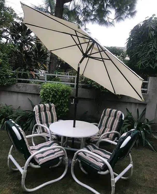 PVC Garden Chairs, Lawn and Balcony Terrace Furniture, Imported Fabric 8