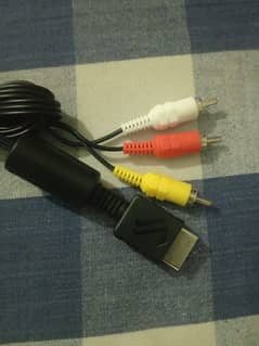 A/V Cable Wire To 3 RCA TV Lead For Playstation PS 1/2/3 System