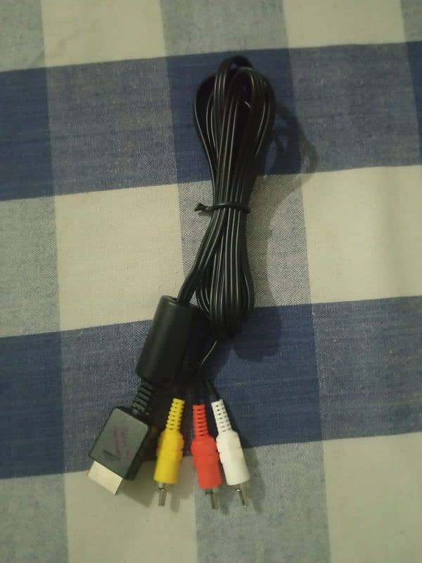 A/V Cable Wire To 3 RCA TV Lead For Playstation PS 1/2/3 System 1