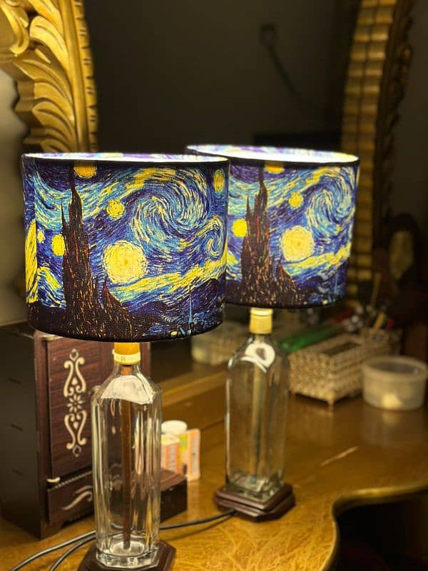 Starry night inspired table lamp shades 4