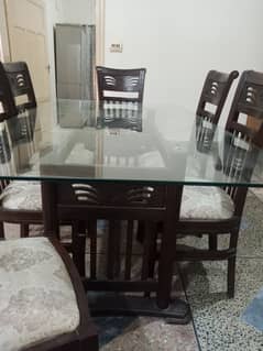 dining table with six chairs