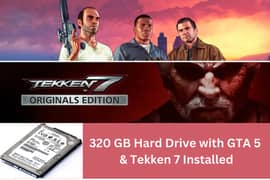 320GB Hard Disk - GTA V & Tekken 7 Installed – Plug, Play, and Enjoy