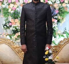 black new look sherwani in new condition