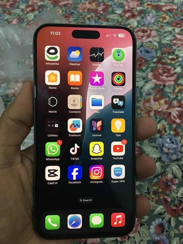 Iphone 15 pro max Dual physical sim Natural Titanium 256gb 10