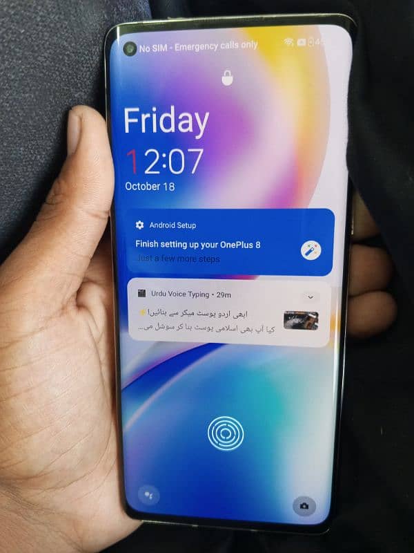 OnePlus 8 duel sim all ok only back crack mineral shade bus all ok 1