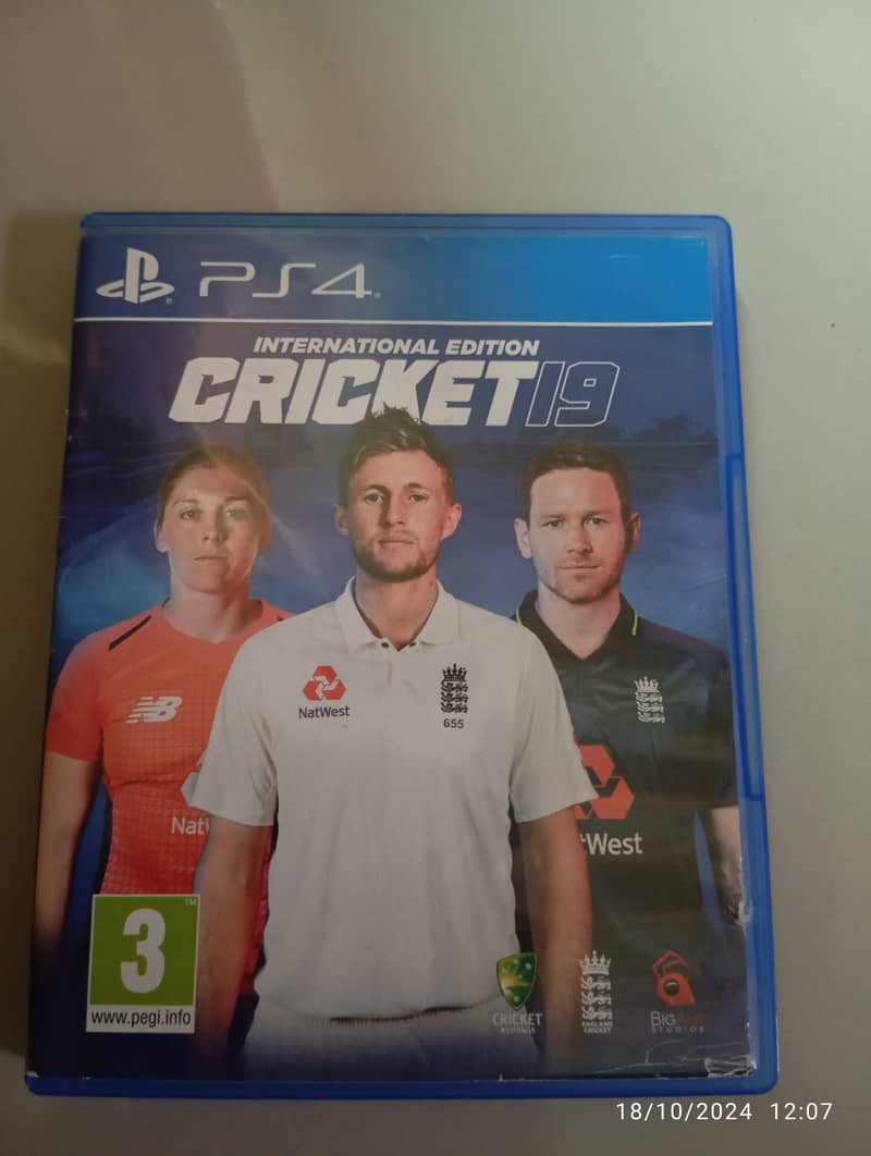 "Cricket 19"  PS4 Original CD 1